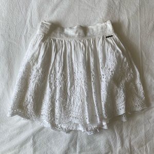 Abercrombie & Fitch White Broderie Anglaise Skirt